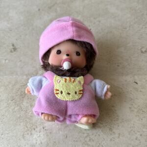 VERY RARE Sekiguchi Europe ~ Hello Kitty 5" Monkey Doll w/Pacifier~Pink